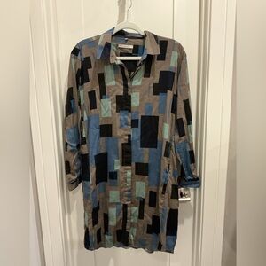 Geometric Patterned Shirt Dress from German brand Bugatti